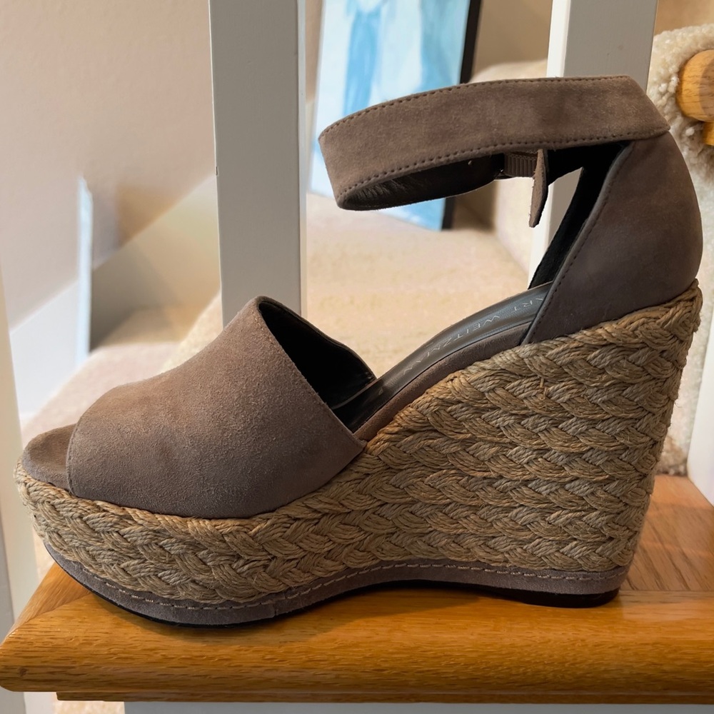 Stuart Weitzman | Taupe - Soho Jute - Picture 6 of 15
